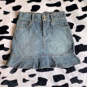 Vintage short-mid length Jean Skirt